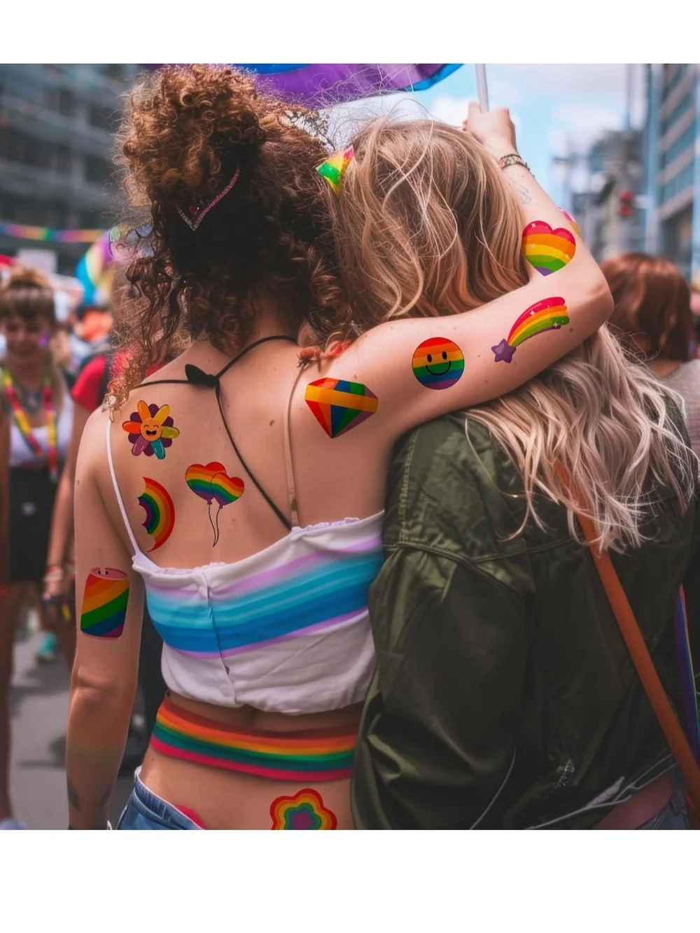 Rainbow Pride Party Tattoos - 120 PCS